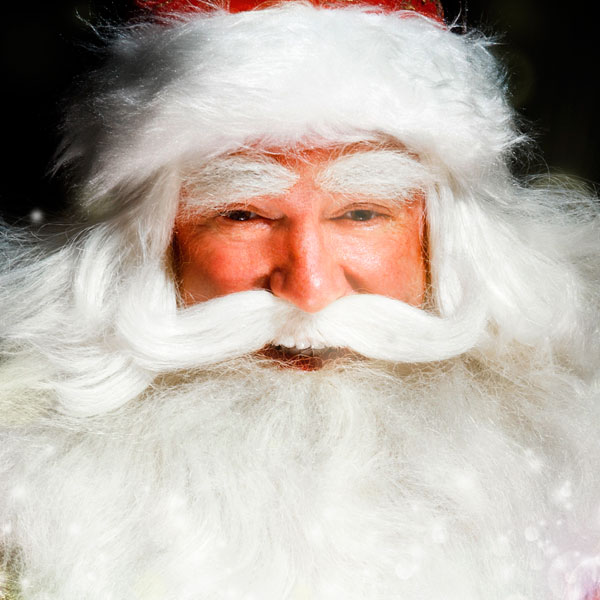 Close-Up Gesicht vom Weihnachtsmann.